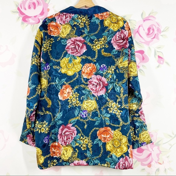 Vintage Victoria’s Secret Floral Button Down Pajama Top L - Picture 9 of 13